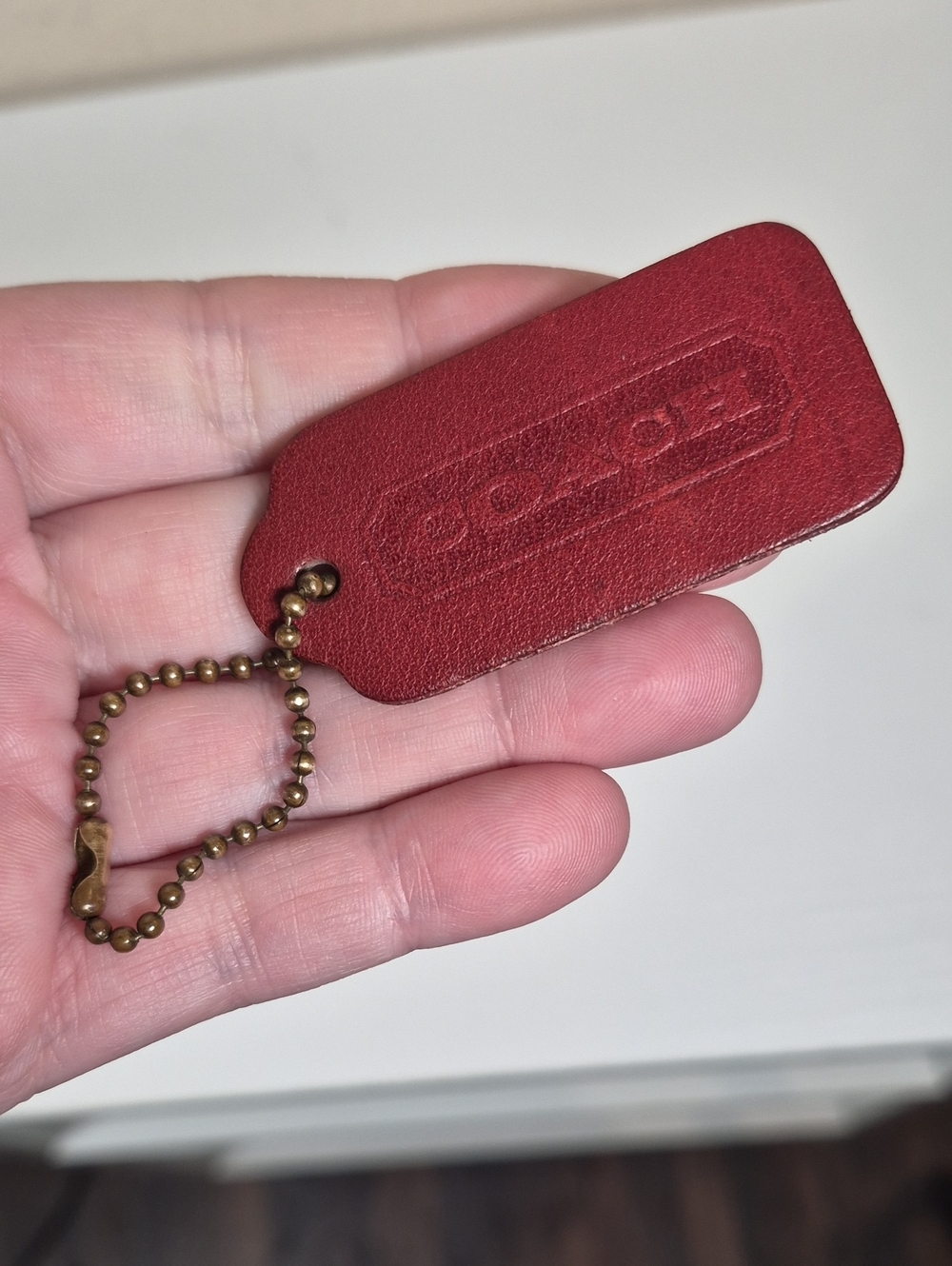 Vintage Coach Red Double-sided Hangtag